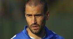 COMO, ITALY - OCTOBER 07: Rodrigo Palacio of FC Internazionale Milano looks on during FC Internazionale training session at the club's training ground on October 7, 2015 in Appiano Gentile Como, Italy.